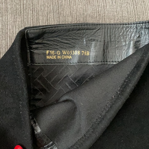 Cole Haan black suede heeled thigh high boots. - Picture 7 of 7